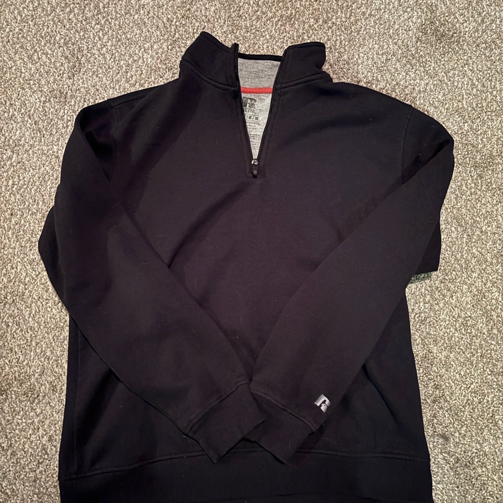 Russell Athletic Men's Black Half-Zip Jacket